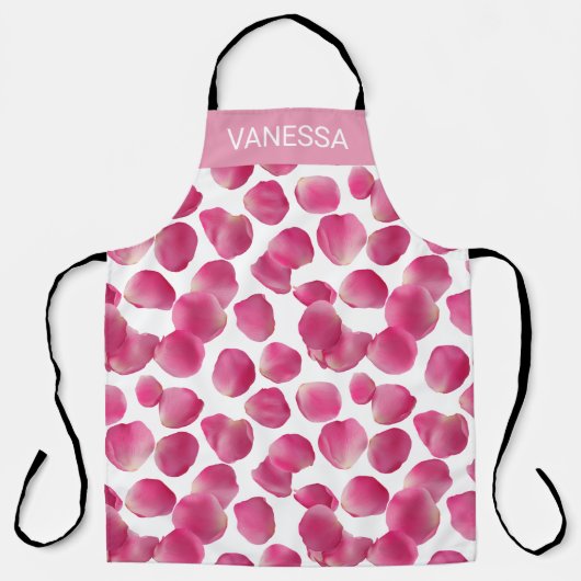 Custom Pink Rose Petals Pattern Schort (Voorkant)