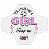 Custom Pink "Speel als een meisje" grappig citaat Voetbal (Enkel)