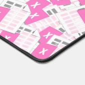 Custom Pink Spreadsheet Pattern Desk Mat (Hoek)