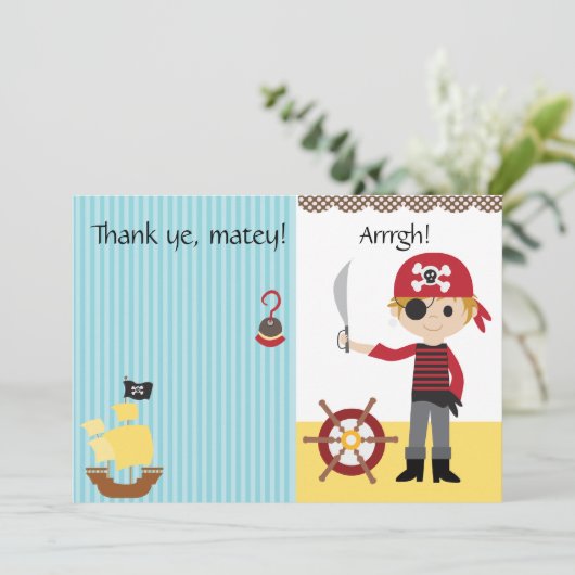 Custom Pirate Boy Bedankt (Staand voorkant)