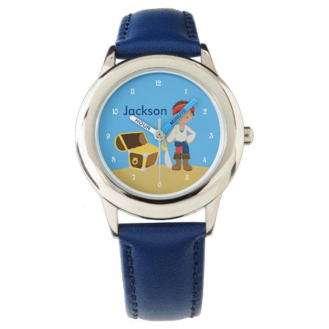 Custom Pirate Boy Horloge (Voorkant)