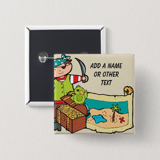 Custom Pirate Button (Voorkant /achterkant)