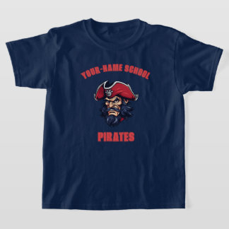 CUSTOM Pirate Mascot | Rood - School College Team T-shirt