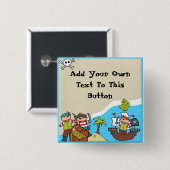 Custom Pirate Party Button (Voorkant /achterkant)