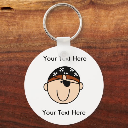 Custom Pirate Red Sleutelhanger (Voorkant)