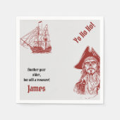 Custom Pirate-thema verjaardagsfeestje Servet (Voorkant)