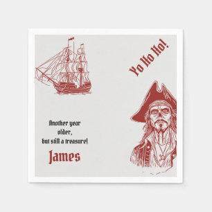 Custom Pirate-thema verjaardagsfeestje Servet