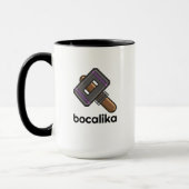 Custom Pixel Hammer Logo Mug – Editable Text Mok (Links)