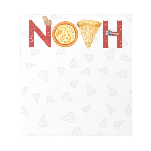 Custom Pizza Lover Gifts Noah Notitieblok (Voorkant)