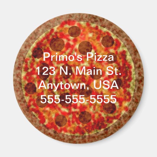 Custom Pizzeria Pizza Promotion Magnet (Voorkant)