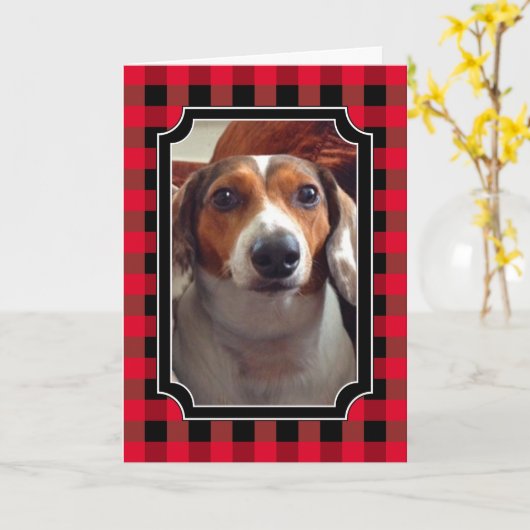 Custom Plaid Afbeelding Kaart (Gele Bloem)