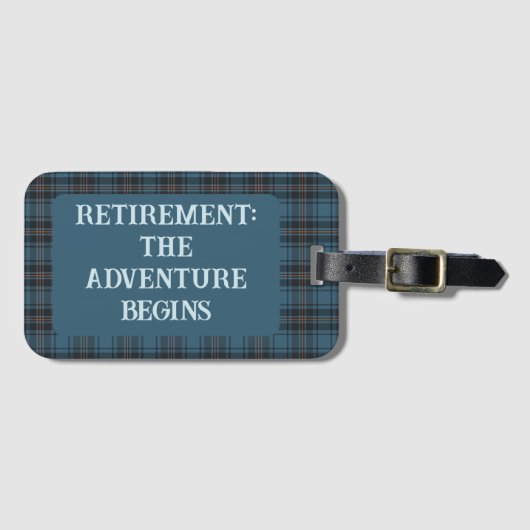 Custom Plaids Retirement Revel Gifts for Dad Bagagelabel (Voorkant (horizontaal))