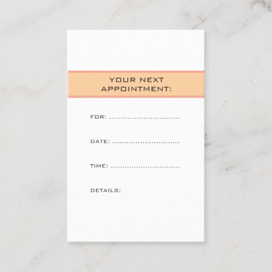 Custom Plain Appointment Reminder Template Afsprakenkaartje (Voorkant)