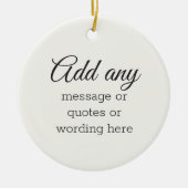 CUSTOM Plain Elegant White Keramisch Ornament (Voorkant)