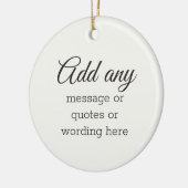 CUSTOM Plain Elegant White Keramisch Ornament (Links)