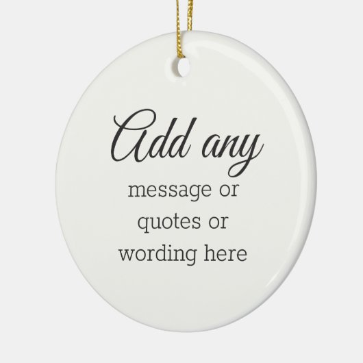 CUSTOM Plain Elegant White Keramisch Ornament (Links)