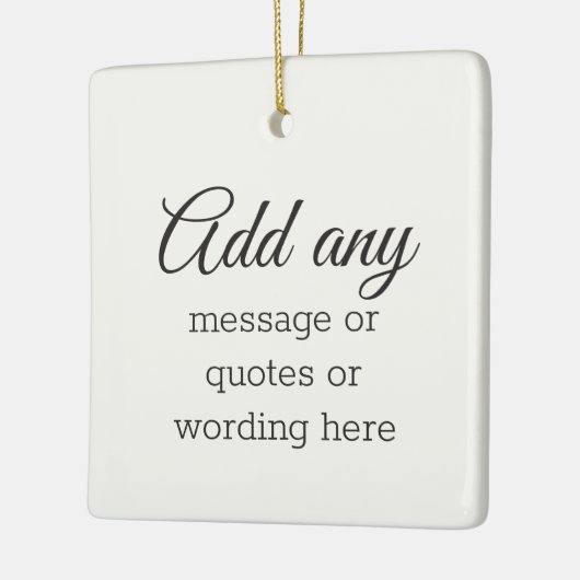 CUSTOM Plain Elegant White Keramisch Ornament (Links)