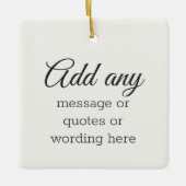 CUSTOM Plain Elegant White Keramisch Ornament (Voorkant)