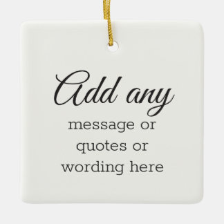 CUSTOM Plain Elegant White Keramisch Ornament