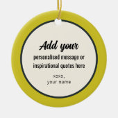 CUSTOM Plain  Retro Elegant Keramisch Ornament (Voorkant)