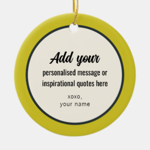 CUSTOM Plain  Retro Elegant Keramisch Ornament