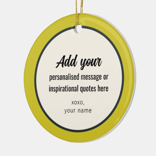 CUSTOM Plain  Retro Elegant Keramisch Ornament (Links)