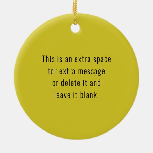 CUSTOM Plain  Retro Elegant Keramisch Ornament (Achterkant)