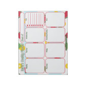 Custom Planner | ananas watermeloen patroon Notitieblok (Linkerzijde)