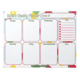 Custom Planner | ananas watermeloen patroon Notitieblok