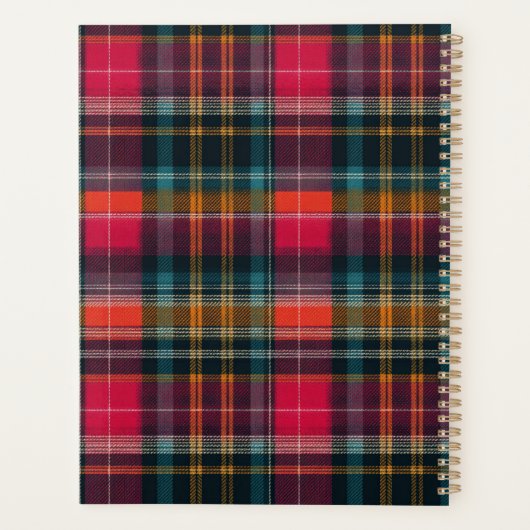 Custom Planner Gingham Pattern Style (Achterkant)