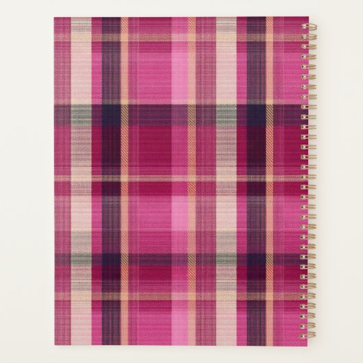 Custom Planner Gingham Pattern Style (Achterkant)