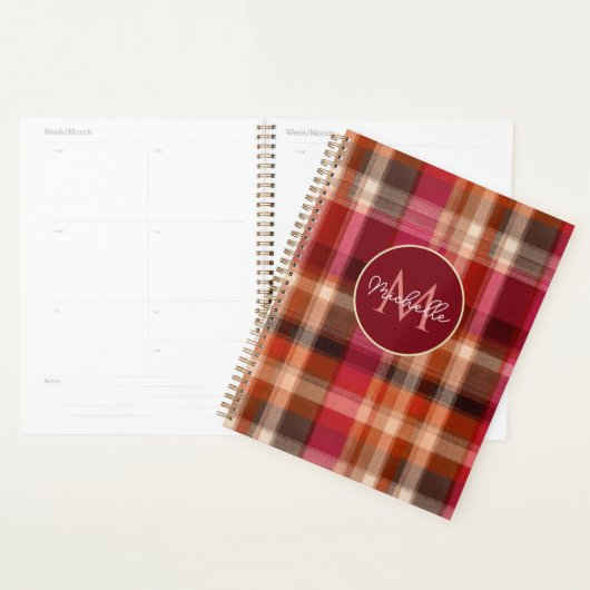Custom Planner Gingham Pattern Style (Display)