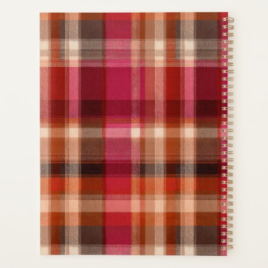 Custom Planner Gingham Pattern Style (Achterkant)