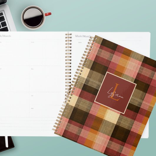 Custom Planner Gingham Pattern Style