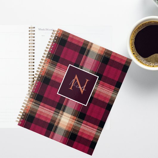 Custom Planner Gingham Pattern Style
