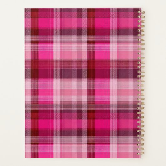 Custom Planner Gingham Pattern Style (Achterkant)