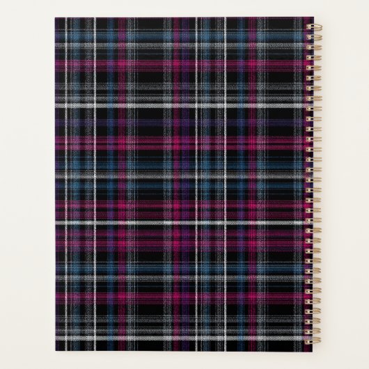 Custom Planner Gingham Pattern Style (Achterkant)