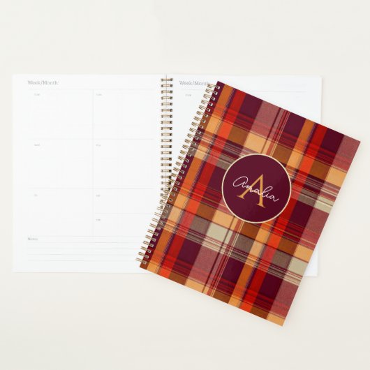 Custom Planner Gingham Pattern Style (Display)