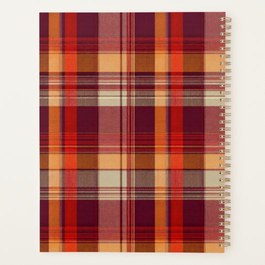 Custom Planner Gingham Pattern Style (Achterkant)