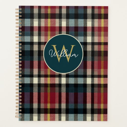 Custom Planner Gingham Pattern Style (Voorkant)