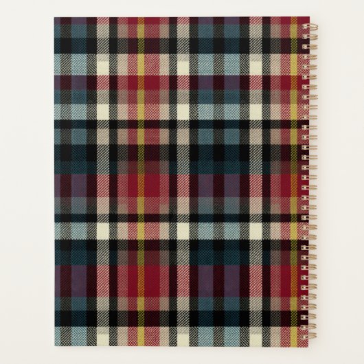 Custom Planner Gingham Pattern Style (Achterkant)