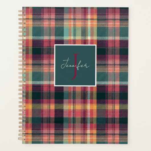 Custom Planner Gingham Pattern Style (Voorkant)