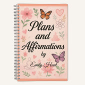Custom Plans & Affirmations Notebook Gift Notitieboek (Voorkant)