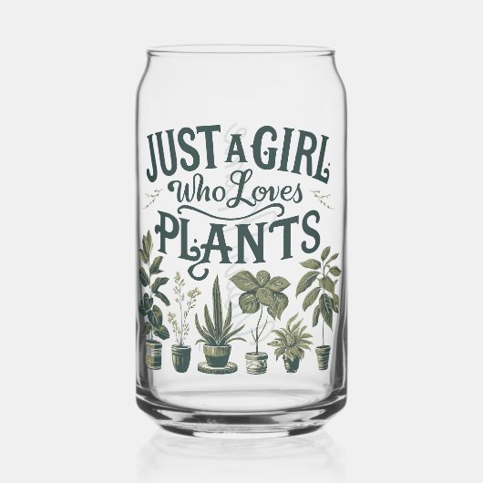 Custom Plant Lover v.2 Drinkware Set Blikvorm Glas (Voorkant)