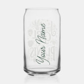 Custom Plant Lover v.3 Drinkware Set Blikvorm Glas (Achterkant)
