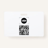 Custom plastic name badge logo QR code ID badge (Achterkant)