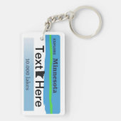 Custom plate keyring, Minnesota license plate key Sleutelhanger (achterkant)