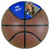Custom Player Foto's Team Naam en Nummer Blauw Basketbal (Rechts)