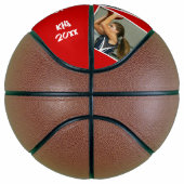 Custom Player Foto's Team Naam en Nummer Rood Basketbal (Rechts)