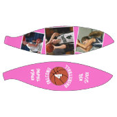 Custom Player Foto's Team Naam en Nummer Roze Basketbal (Panelen)